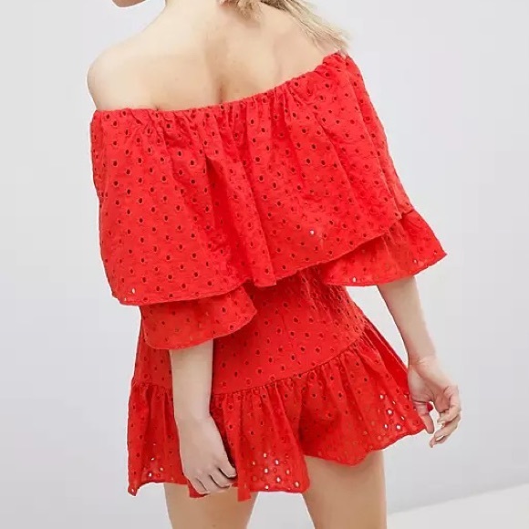 ASOS DESIGN Broderie Romper - Picture 2 of 8